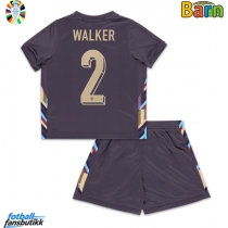 England Kyle Walker #2 Bortedraktsett Barn EM 2024 Kortermet (+ Korte bukser)